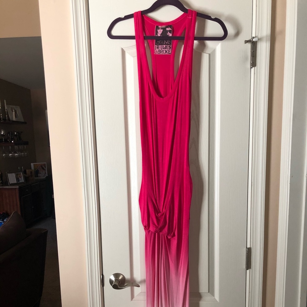 Racerback ombré maxi dress